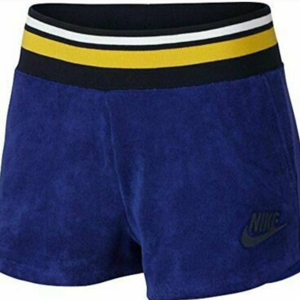 NWT Nike blue terry pocket sports shorts
